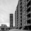 Glasgow, Hutchesontown.
View of Area C from East showing facade and end of block.