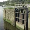 View of lock gate from south east. Digital image of E/15025/CN.