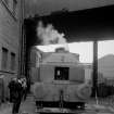 View showing Sentinel 040 VB 'John' locomotive at foundry
