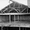 View showing roof trusses in old part