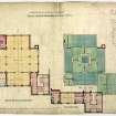 Public Library- plan of reference library floor, entresol and roof-Contract drawing-signed by 14 tradesmen and Councillors between June and November 1888
u.s.   Dated "December 1887". Digital image of B/68873/CN.