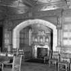 Interior-detail of North alcove and chimneypiece in Dining Room on Ground Floor