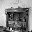 Interior.
Detail of kitchen fireplace with range.
Digital image of PB 486