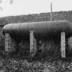 View of egg-end boiler (used as rain-water tank) situated at NW side of stables.