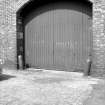 View showing door of warehouse at dock