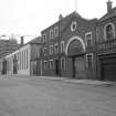 View from NNE showing E front of Brass Foundry with Cranstonhill Foundry in background and part of Glasgow Saw and File Works in foreground
