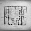 Alternate design, including principal floor plan of proposed head office.
Scanned image of E 10636.