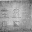 31, 33, 35 Lynedoch Place, Free Church College
Photographic copy of Pen, ink and pencil 1":5' elevations and plans
Original titled: 'For Free Church College  Glasgow, 33 Bath Street  August 1859  138/10216'