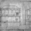 Royal Faculty of Procurators
Scanned image of drawing showing sections. 
Titled: 'Section on the Line E_F  Section on the Line G_H  For The Faculty of Procurators.  Glasgow  33 Bath Street  Octr. 1854.'
