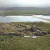 Colour slide showing  view of 12th century church,St.Ninian's Isle, Shetland, view from west
NMRS Survey of Private Collection
Digital Image only