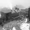 View showing National Coal Board locomotive near Waterside Colliery coal washery.