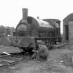 View from SE showing locomotive no.13 with part of goods shed on right