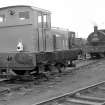 View from SE showing diesel with locomtive no.13 and part of goods shed in background