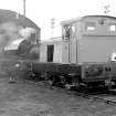 View from SSW showing diesel and locomotive no.13 with part of goods shed in background