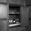Detail of drinks cabinet in lounge (open).
Digital image of B 57287.