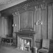 Interior -view of fireplace in dining room
