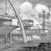 Photographic copy of a perspective view of a design for Renfrew Air Terminal by William Kininmonth.