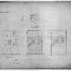 Plan of bedroom-floor. 
Scanned image of E 21629.
