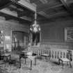 Interior-general view of Landing at top of staircase in Curling Hall, now demolished
