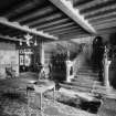 Interior-general view of entrance hallway and staircase of Curling Hall, now demolished
