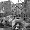 View of the Scottish National War Memorial, Edinburgh, showing north facade and shrine during reconstruction.
