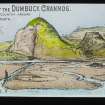 Dumbuck crannog excavation.
Titled: 'Site of the Dumbuck crannog and the country around looking North'.