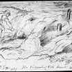Dumbuck crannog excavation.
Titled: 'The inrushing tide hunts Ned and Dan'.