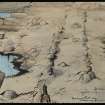 Dumbuck crannog excavation.
Titled: 'The crannog. Narrow path on causeway discovered 5 Oct.'.