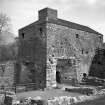 Argyll, Bonawe Ironworks, Lorn Furnace.
General view of furnace from North-West, after preservation. Digital image of A/63142.