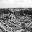 View of East end of formal garden from parapet of keep. Digital image of D/47485.