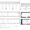 Digital image of plans and elevation, Portmahomack storehouses.