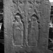 Iona, Iona Nunnery.
View of sculptured stone L76. Digital image of AG/615.