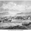Campbeltown, general.
Photographic copy of an etching of general view from East.