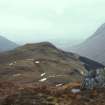 Copy of colour slide showing view of Dun Deardail, Glen Nevis, Highland.  View of fort from S.
( slopes of Sgor Chalum)  1127ft above sea level
NMRS Survey of Private Collection 
Digital Image Only