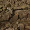 Copy of colour slide showing close up detail of Harelaw fort, Long Yester, Lothian: insc" T.L. wall face exposed on S.W. side"
NMRS Survey of Private Collection
Digital Image only