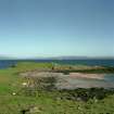 Copy of colour photograph showing fort on Rubha na Crannaig, Isle of Eigg.
