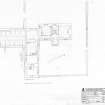 400dpi scan of DC48890 pencil survey drawing (plan) of plan of Laig farmhouse, Isle of Eigg.