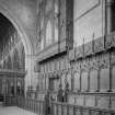 Interior-general view of choir stalls and organ pipes
