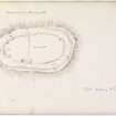 Annotated plan of fort from album, page 67(reverse).  Digital image of PTD/323/1/P.