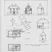 Plans and elevations of the proposed reconstruction of Doctor's Cottage (now known as Crow's Nest). Mauchen and Weightman, Architects, 1928.