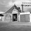 View from W showing WNW front of booking office