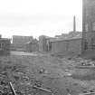 View from N showing part of ENE front of sailcloth works with part of John Street Works in foreground