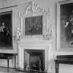 Interior - general view of fireplace with inlaid panel above in Drawing Room
