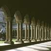 Iona, Iona Abbey, interior.
View of West cloister with sculpture.
