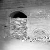 Interior view of chamber entrance, blocked and ready to be fired
