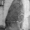 View of Inveravon no.1 Pictish symbol stone.
