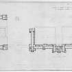Photographic copy of drawing showing floor plans.
