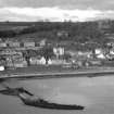 General view of Culross Burgh with remains of pier visible in the foreground. Digital image of B/49094.