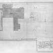 Photographic copy of block plan of original church and part of palace.
