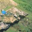 Copy of colour slide showing detail of excavation at Tor A'Chorcain, Langwell  - OUTER BANK
JK-9  Gillian and Sheena "working" in JK-9
NMRS Survey of Private Collection
Digital Image only